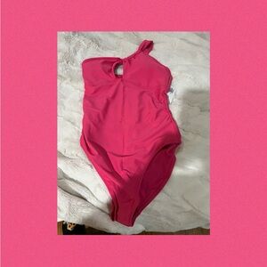 Pink Off the Shoulder Swimsuit